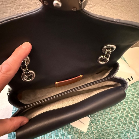 Coach Quilted Tabby 20 in Midnight Navy Tie-Dye with silver hardware, EEUC - Picture 4 of 5